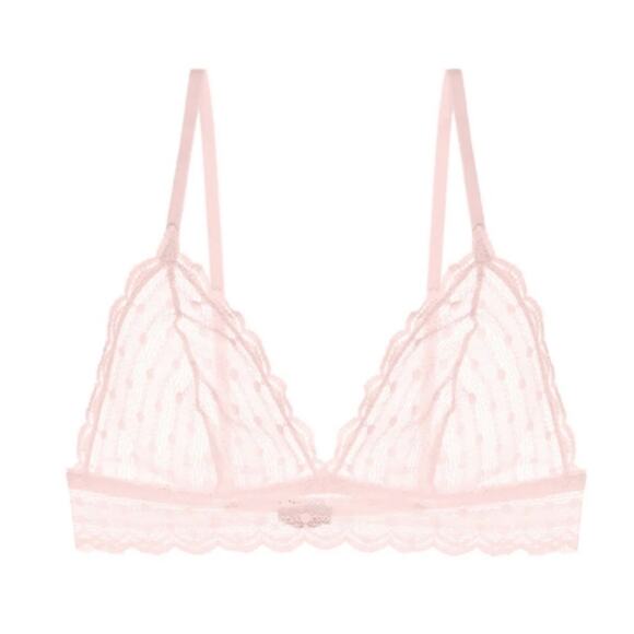Cosabella S pink lily Sweet Treats Dots Soft Bra lingerie underwear lace sexy - Picture 1 of 5